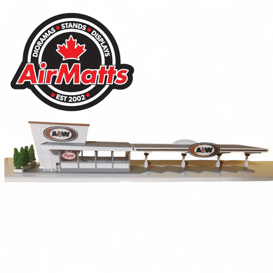 1/64 Scale A&W Restaurant Drive up style building